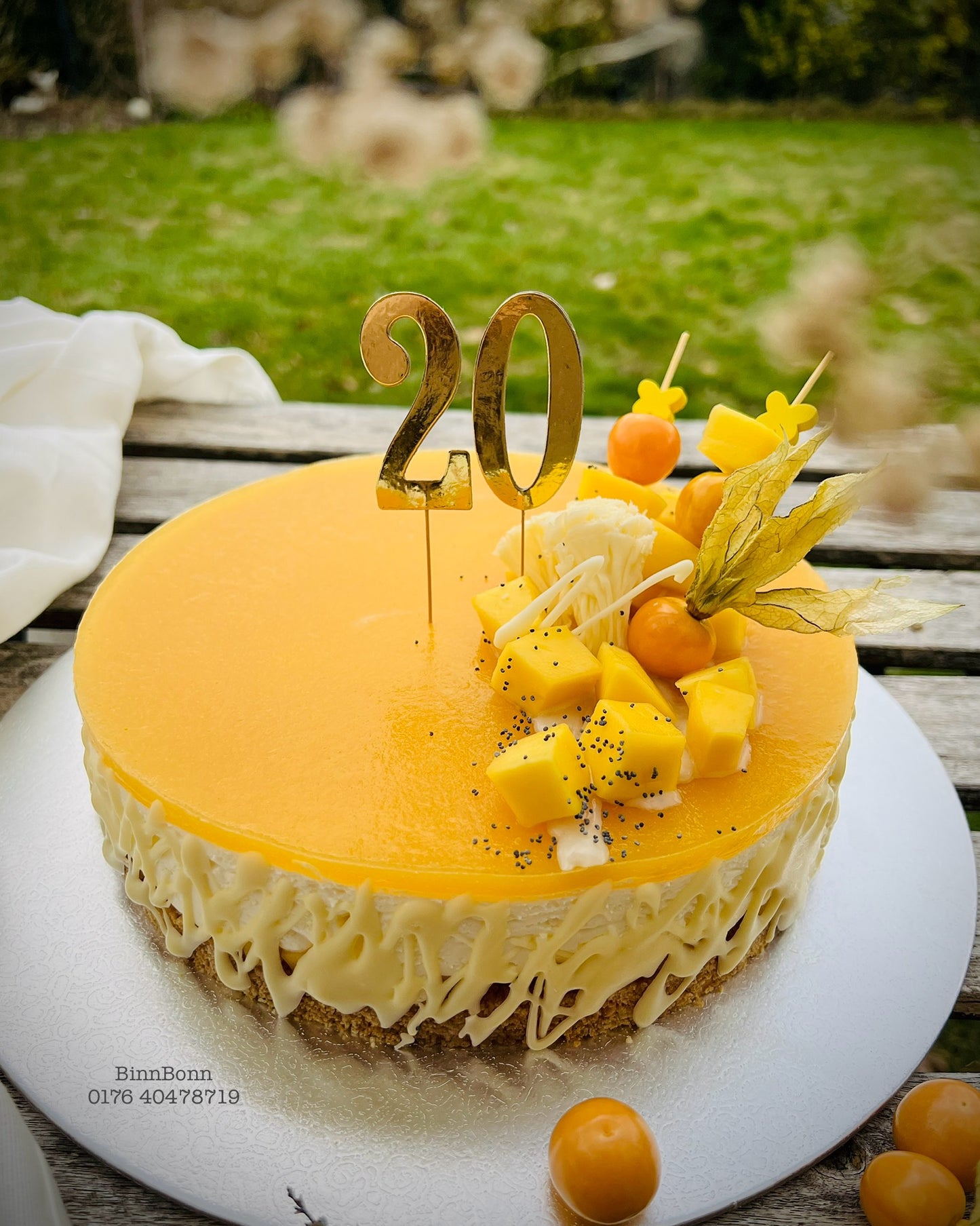 65. Torte "Sunshine" Mango Cheesecake mit frischem Mangopüree 22 cm