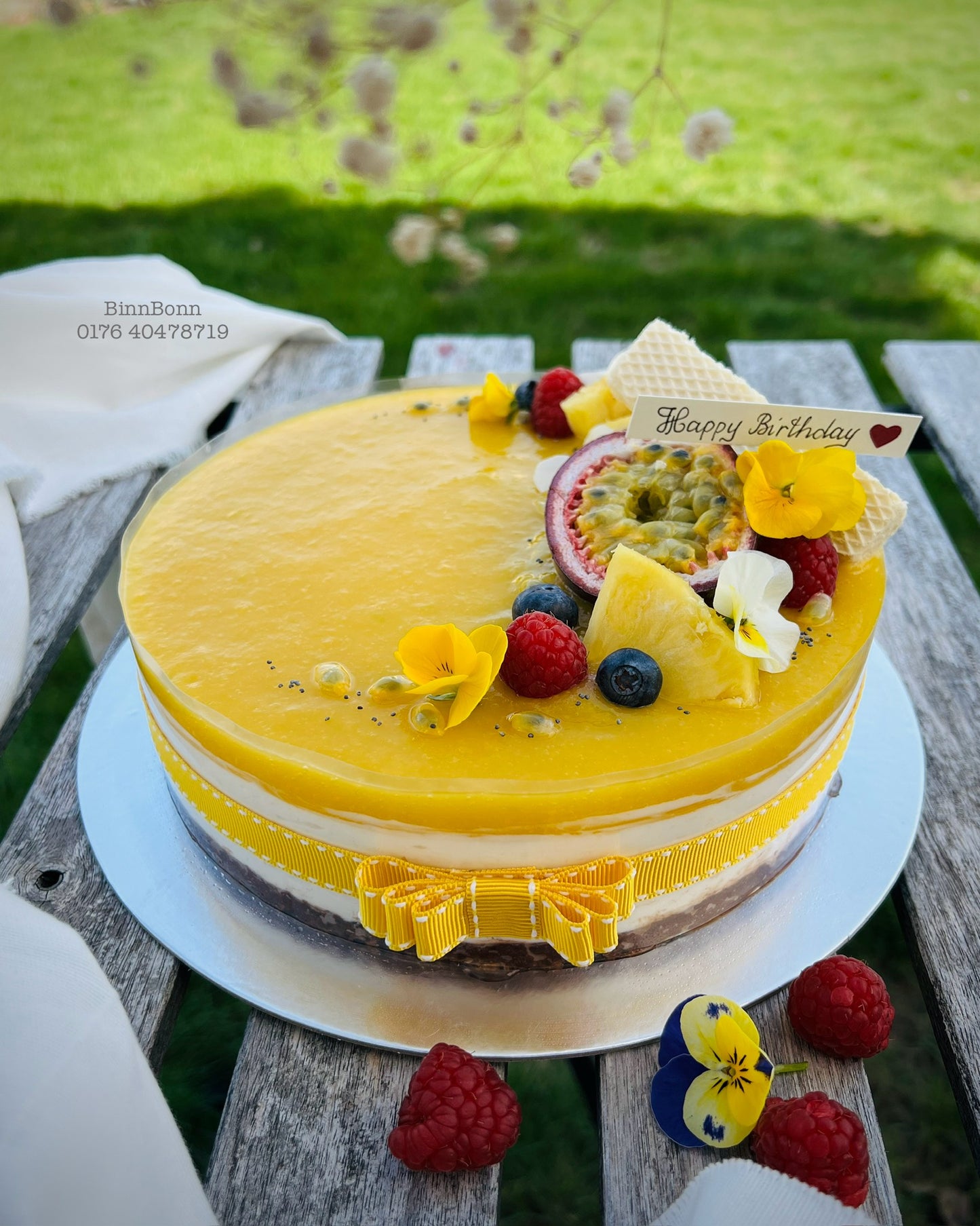 57. Torte "Vegan Mango" Vegan Cheesecake mit frischem Mangopüree 22 cm