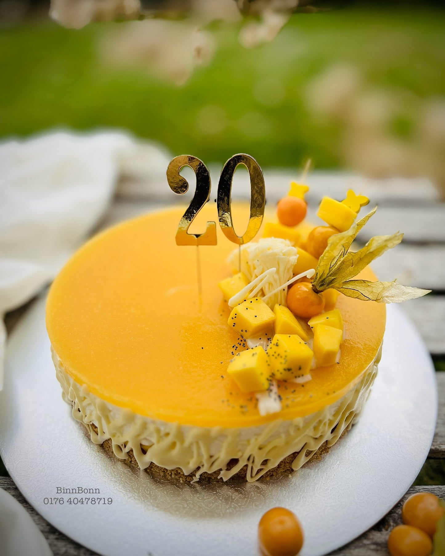 10. Torte "Sunshine" Mango Cheesecake mit frischem Mangopüree 22 cm